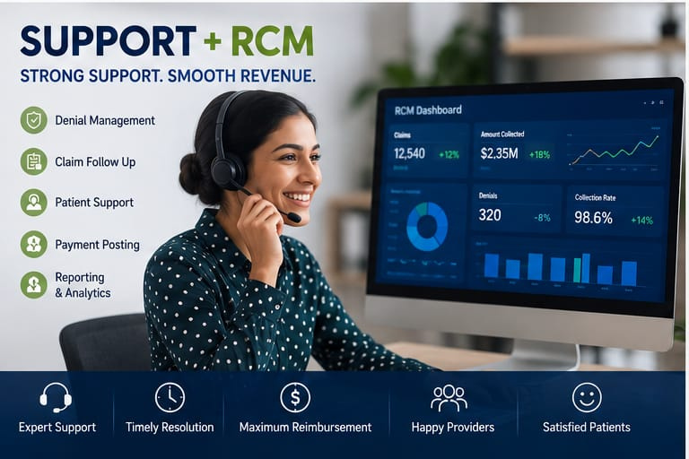 Combined IT and RCM service desk visual